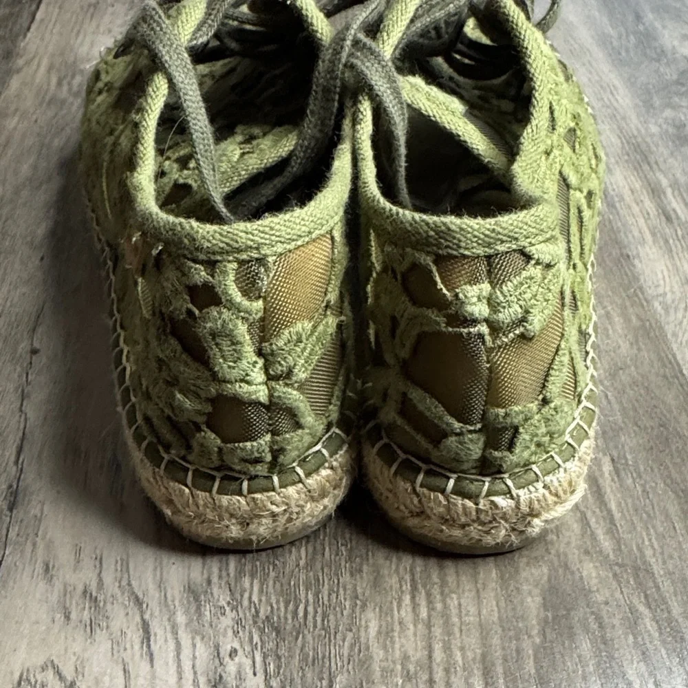 Toni Pons Far Espadrille Khaki Green Lace Shoe